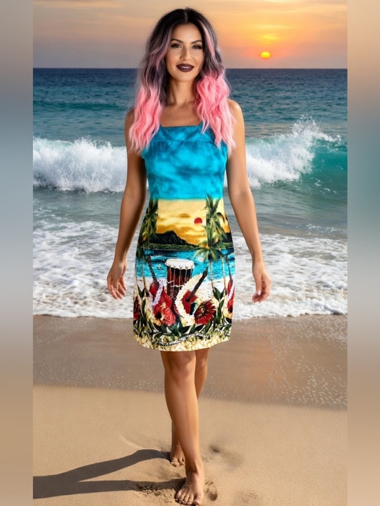 Kad Collection Dresses & Skirts - KAD HAWAIIAN Y2K MINI DRESS SUMMER PARTY LIKE NEW WORN ONCE From Hawaii Size S